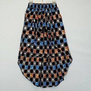 NF Boho Full Skirt w Tiers; High-Low; Crisp Cotton; Brown; One Size